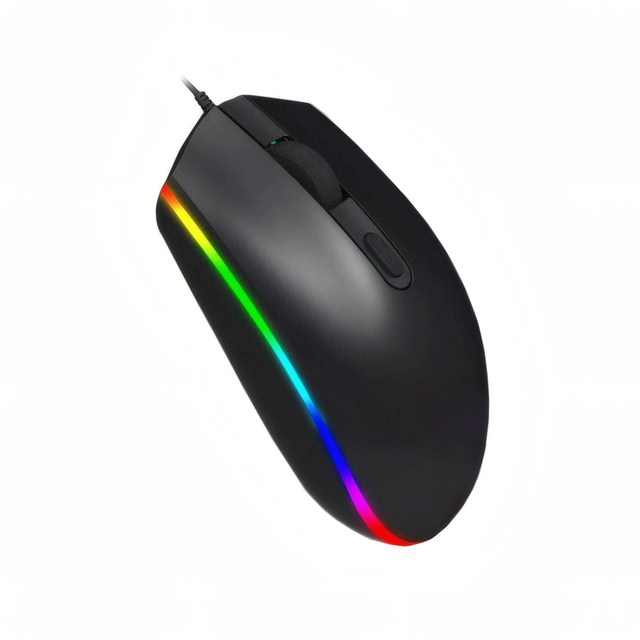 Factory OEM USB Mini Wired Programmable Optical Sensor Gaming Mouse with Backlit LED for Right-Handed PC Gamers in Stock