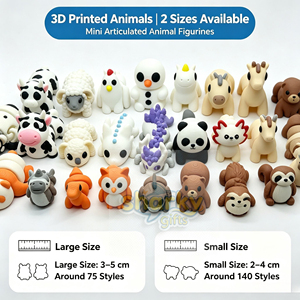 Pochette surprise promotionnelle, figurines d'animaux de dessin animé imprimées en 3D articulées, sac mystère aléatoire de petits animaux de compagnie, cadeaux pour garçons et filles - Product Image 6