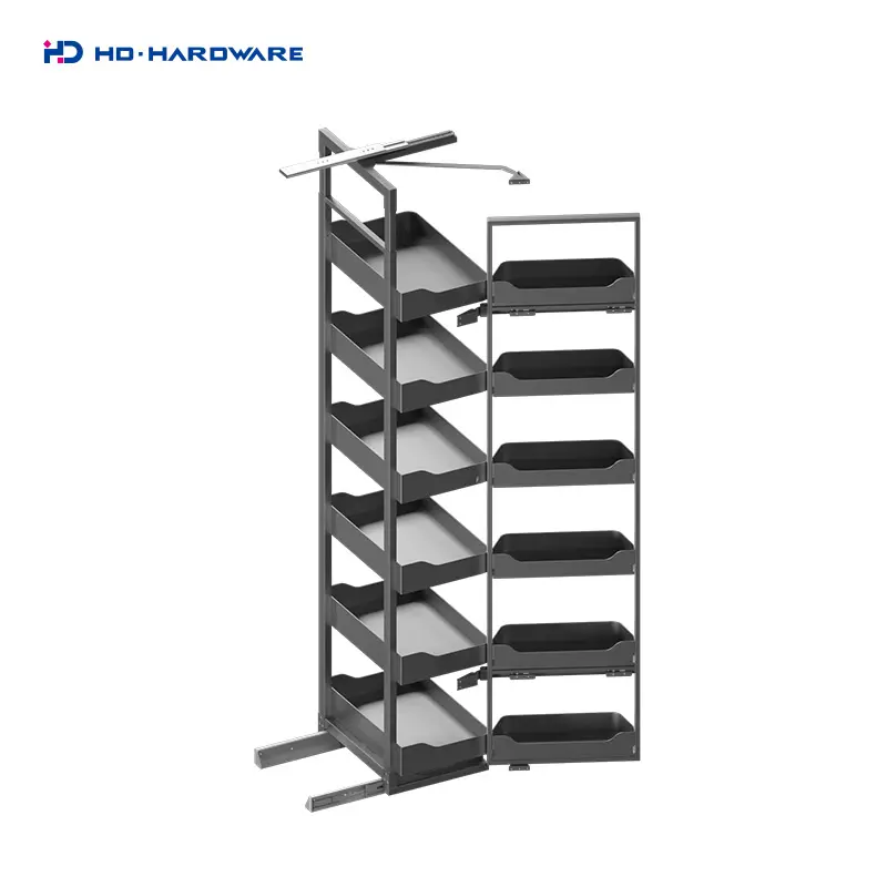 HD functional kitchen organizer 44.01.005 kitchen storage basket unit tall pull out pantry