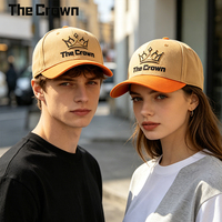 Gorra de Béisbol Unisex con Logotipo Personalizado, al por Mayor, Bordado 3D, 6 Paneles, Dos Tonos en Contraste, Fabricante