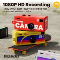 Kamera Retro Mini 2025 G6 G7 1080P CCD Zoom Optik 10x-20x Sudut Lebar 140° Senter LED Filter MicroSD Pencahayaan Rendah 1.77"
