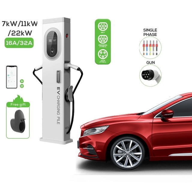 XUDIANTONG 22KW/44KW Dual Socket Commercial EV Charging Station Multi-Functional 2 Car AC Charger with 32A Rated Current