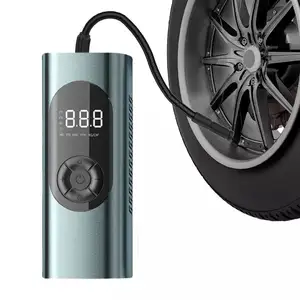 Inflador de pneu sem fio portátil, inflador elétrico automático, recarregável, mini, digital, sem fio, pneu de carro, bomba de ar, compressor de pneu inflador
