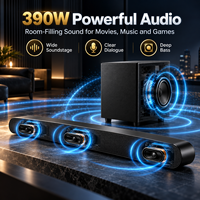 Barre de son home cinéma 390W 3.1CH Dolby Atmos avec caisson de basses, EARC et transmission 4K HDR