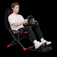 Cockpit de simulation de course pliable, réglable, compatible avec Fanatec/Logitech/Moza PS5/PS4, métal et plastique, garantie 1 an en anglais