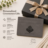 Porte-cartes de crédit en cuir PU gravé au laser de haute qualité avec design de logo personnalisé élégant et professionnel pour plusieurs cartes de crédit