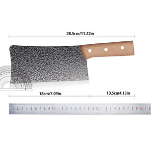 Forged cleaver, household kitchen <b>knife</b>, stainless steel sharp hammered cleaver, chef's <b>knife</b> for cutting meat and chopping - Product Image 4