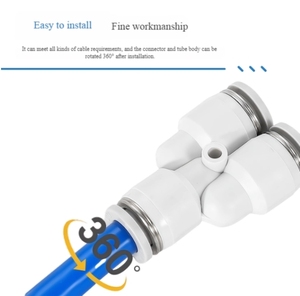 PU16 Empuje para conectar el conector recto, para manguera de aire de poliuretano de 16mm, acoplador rápido neumático - Product Image 3