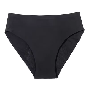 Chine Fabricant bas prix quantité minimale de commande quatre couches fuite culotte menstruelle pantalon de sécurité lavable <span class=keywords><strong>sans</strong></span> <span class=keywords><strong>couture</strong></span> couleur Pure sous-vêtements pour femmes - Product Image 3