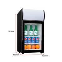 Réfrigérateur de comptoir 21L_105L avec refroidissement par compresseur et écran LED pour boissons et mini-bar, porte vitrée
