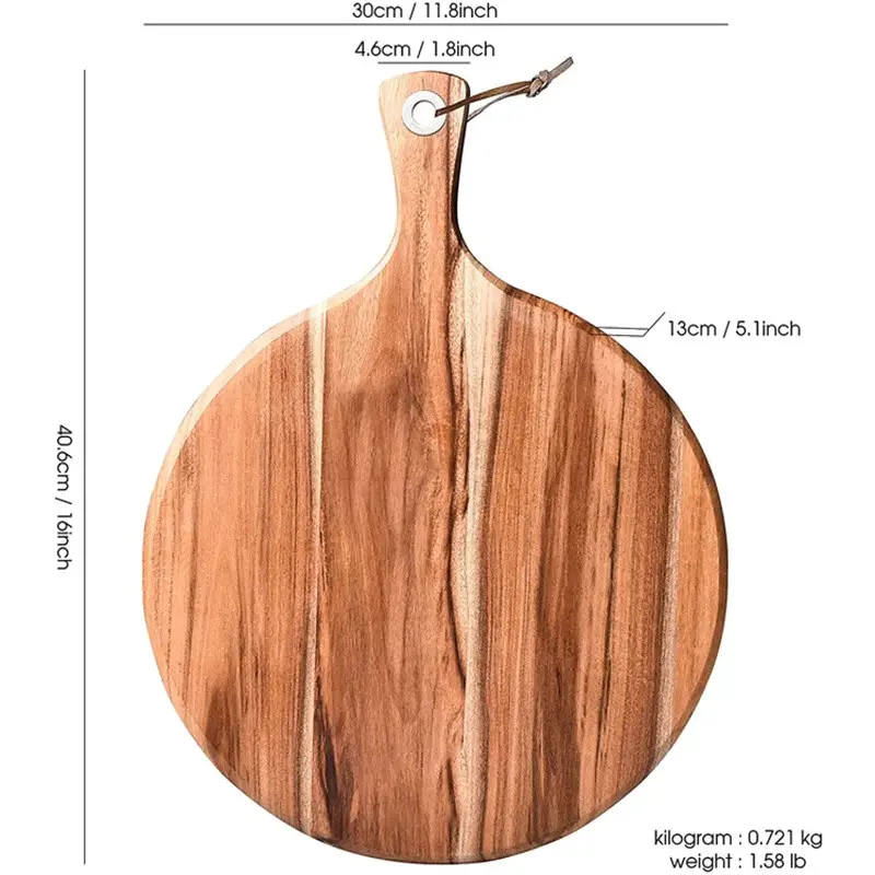 Holz Hack klötze Käse platte für Zuhause für Küche Pizza Board mit Walnussholz Schneide brett Griff