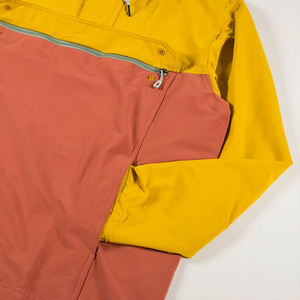 Sudadera con Capucha Personalizada con Logotipo para <span class=keywords><strong>Hombre</strong></span>, Estilo <span class=keywords><strong>Anorak</strong></span>, Color Rojo y Amarillo, Gorras Deportivas de Tela Cortavientos - Product Image 6