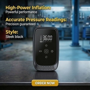 Gonfleur de pneus sans fil 4500 mAh, gonfleur rapide, <span class=keywords><strong>compresseur</strong></span> d'air <span class=keywords><strong>avec</strong></span> allume-cigare, pompe à air portable, câble de voiture DC12V, CE FCC RoHS - Product Image 4