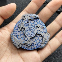 LuxeRoll 7 in 1 Dadu Mekanik Vintage Berputar, Spinner Dadu DND, Roda Dadu Logam untuk Permainan Meja Dungeons & Dragons