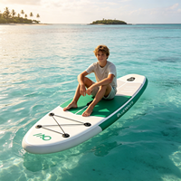 Vente en gros de SUP gonflable junior de 290 cm, vert menthe, stable, 31 pouces de large, planche à pagaie pour enfants de 5 pouces, usine OEM, audité CE et BSCI
