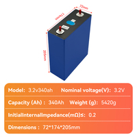 Cellules prismatiques LiFePO4 EV LFP 3.2V 340Ah, batteries lithium-ion 280K 280Ah 314Ah 320Ah pour véhicules électriques avec 8000 cycles