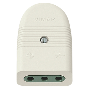 Vimar 2P+T 10A <b>Socket</b> 10A 250V Axial White <b>Plug</b> <b>Socket</b> - Product Image 1