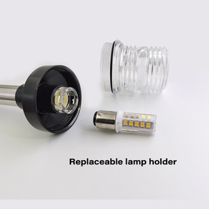 Luz de Navegación LED para Barco, Luz de Anclaje, Aprobada por la USCG, Base Ajustable de Acero Inoxidable, 9 Pulgadas, 12V 24V DC, Actualización Retrofit - Product Image 4