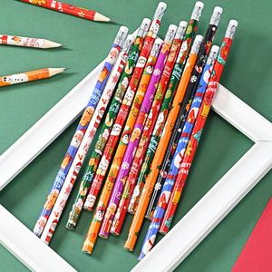 Juego de Papelería Navideña al por Mayor para Estudiantes, Lápices Estándar y Lápiz de Madera HB con Borrador, Regalo Navideño para Niños - Product Image 4