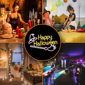 Happy Halloween Series LED Neon Light <strong>Signs</strong> Bat Skull <strong>Witch</strong> Pumpkin Lantern Pattern Decorative Lights Christmas Neon <strong>Signs</strong> - Product Image 6