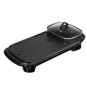 2 in 1 220V 1200W Elektrischer Hot Pot Ofen Rauchfreie Grill maschine Home BBQ Grills Indoor Braten Fleisch Teller Teller Multi Kocher - Product Image 5