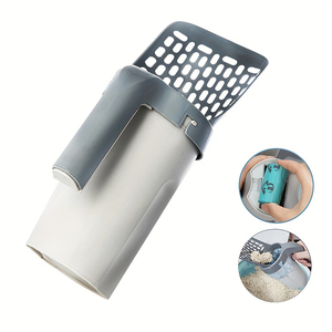 La más nueva pala de arena para gatos portátil de plástico 2 en 1 desmontable con bolsas de basura - Product Image 1