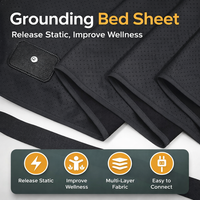 Tapis de mise à la terre en cuir PU noir pour lit, coussin conducteur antistatique doux et respirant pour le sommeil et l'usage domestique, fourniture OEM/ODM
