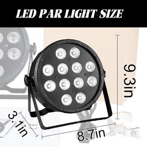 <strong>12</strong> LED RGBW Mixed Effect DJ Stage Lighting <strong>DMX</strong> 512 <strong>Control</strong> Fade Flash Strobe for Event Party Wedding Red Emitted Color - Product Image 6