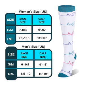 Calcetines Largos hasta la Rodilla al por Mayor, <span class=keywords><strong>Medias</strong></span> de Ciclismo para Correr, Deporte, Logotipo Personalizado, Calcetines de Compresión para Enfermeras de 20-30 mmHg - Product Image 4