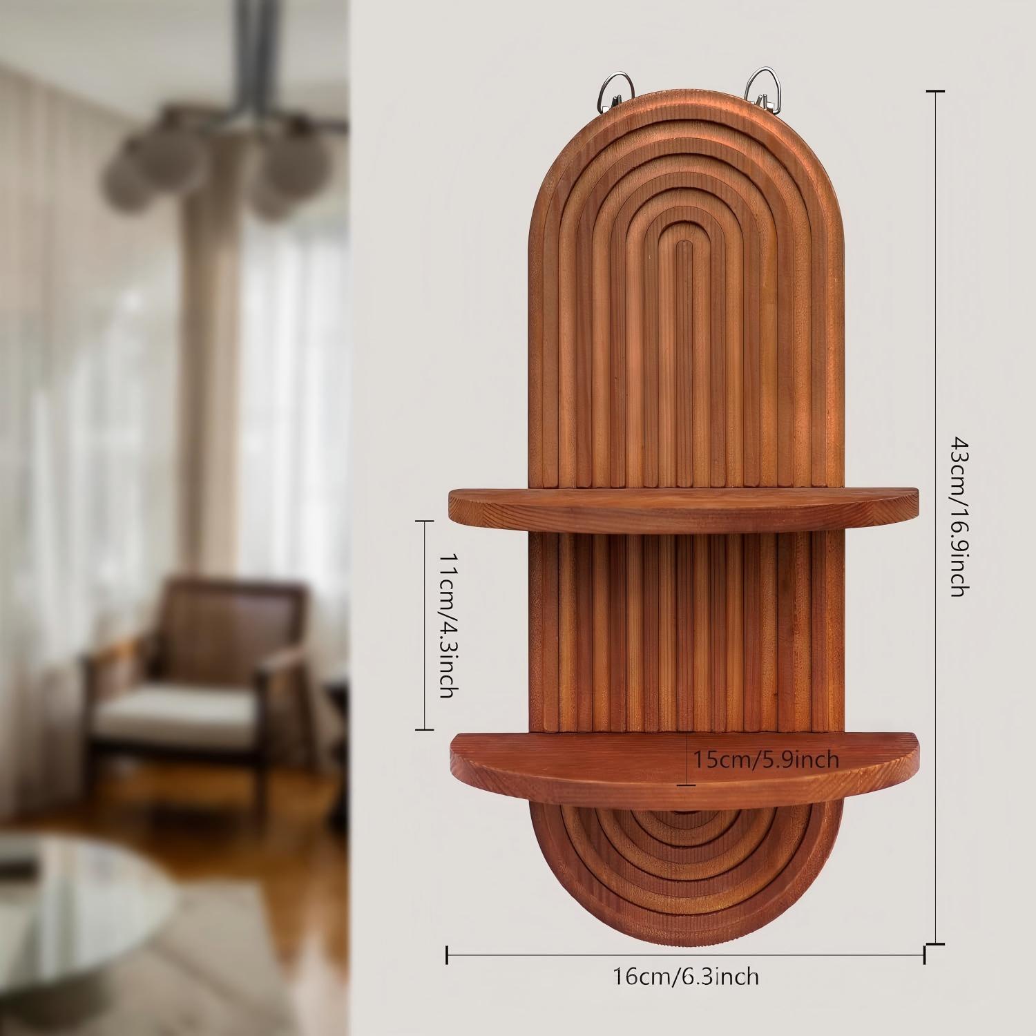 Ovale en chocolat à 2 niveaux en bois naturel