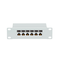 Panneau de brassage FTP non câblé 1U 6 ports RJ45 modulaire en acier de haute qualité pour câbles réseau Cat5e Cat6 Cat6A
