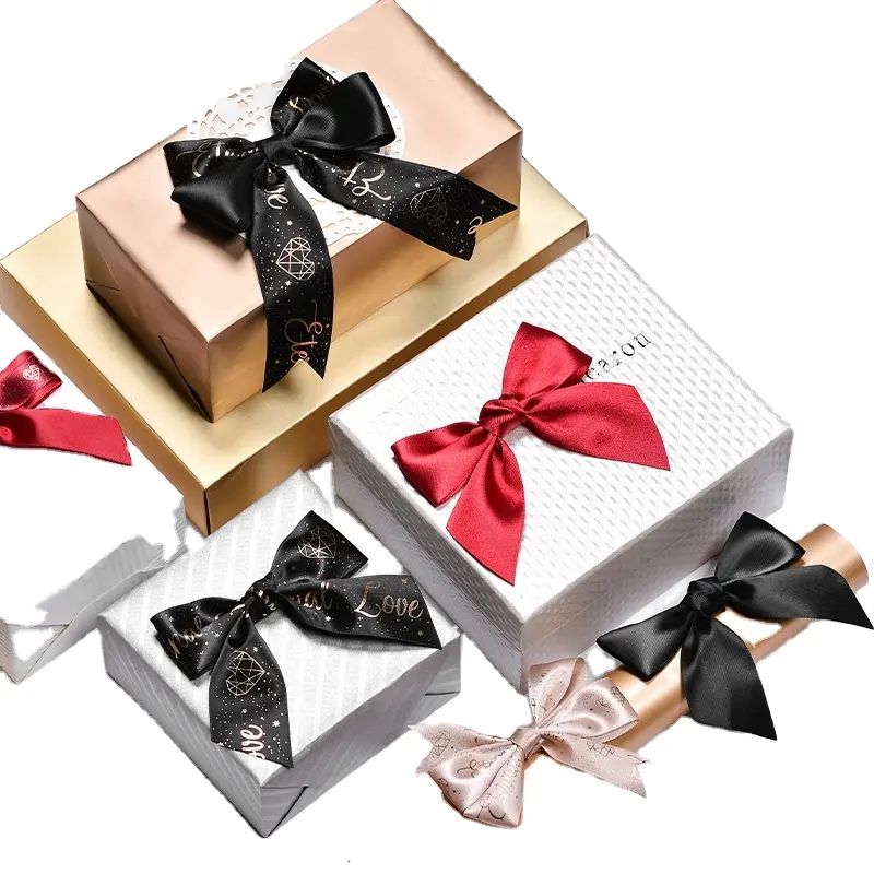 Giá Rẻ Made Tại Trung Quốc Premade Ribbon Bow Pretied Ribbon Cung Đen Satin Ribbon Bow