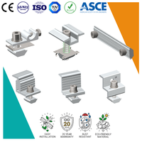 Support de montage de panneau solaire Art Sign, rail solaire en aluminium OEM, rail ISO étanche 2,4 m, système de montage de panneau solaire