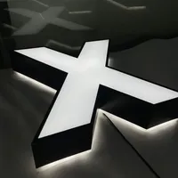 Enseigne Daco 3D LED Publicitaire Rétroéclairée et Lumineuse pour Magasin de Détail, Décoration Murale, Conception Gratuite, OEM, Acier Inoxydable