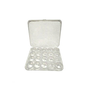 กล่องเก็บเครื่องประดับพลาสติกใสพร้อมกระป๋อง 20 ใบสำหรับอุปกรณ์ทำเครื่องประดับ DIY - Product Image 1