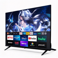 TV LED Smart 50 Inci 4K Layar Full HD Digital ATV DTV PAL 50Hz Layar Lebar Untuk Hotel
