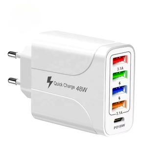 Hot Seller 48W Fast Charger <b>USB</b> PD 18W Multifunction Wall Charger Type-<b>C</b> Mobile Phone Adapter for iPhone Xiaomi Samsung Huawei - Product Image 1