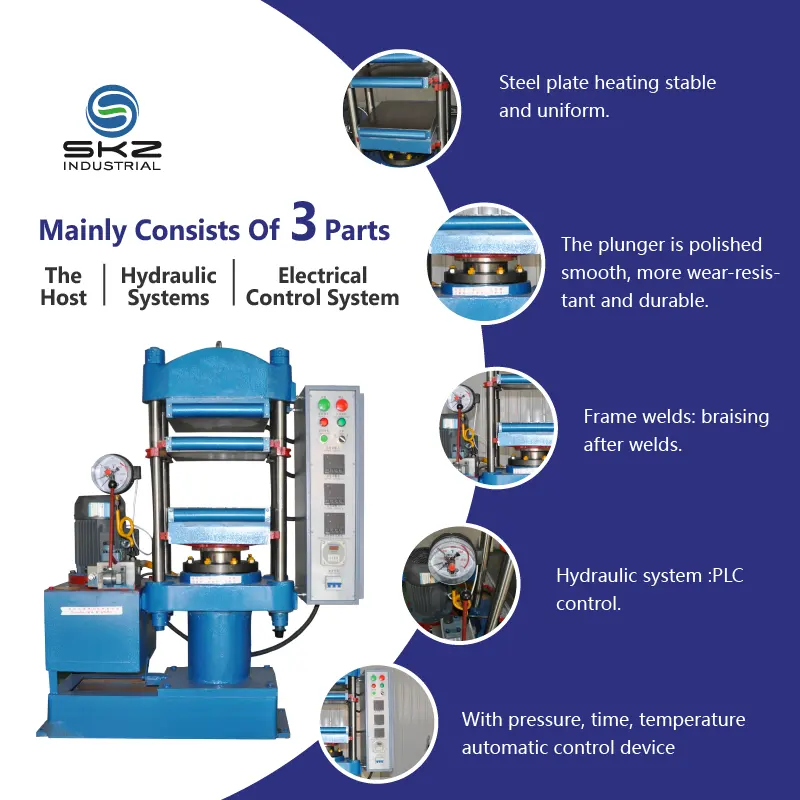 Skz401 bán tự động điện thủy lực Báo Chí cao su Khuôn Tấm Báo Chí máy lưu hóa