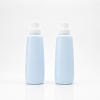 Grande bouteille de détergent à lessive blanche en HDPE de 1 L (34 oz) avec bec verseur de précision et bouchon doseur transparent anti-fuite