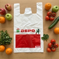 Sacs en plastique jetables robustes pour courses, sacs de transport pour supermarchés, sacs personnalisés imprimés
