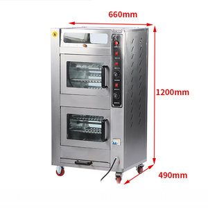 Horno eléctrico para hornear batatas de acero inoxidable de 128L Horno eléctrico de 3600W con rotación automática - Product Image 2
