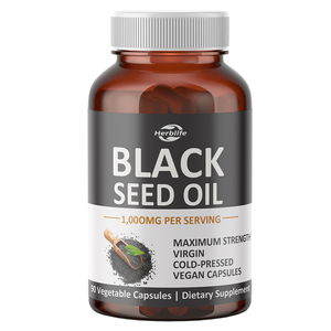 Huile de graines de cumin noir pressée à froid, capsules véganes, marque privée OEM, 90 unités. - Product Image 1