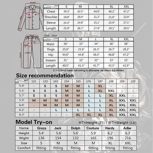 Trajes Tácticos de Camuflaje YAKEDA G3, Camiseta Táctica de <span class=keywords><strong>Manga</strong></span> <span class=keywords><strong>Larga</strong></span> Ripstop y Pantalones, Uniforme de Combate Tipo Frog para Hombre - Product Image 5