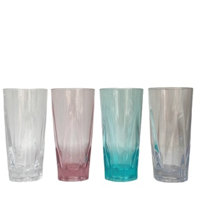 Gobelet en plastique écologique 420 ml (12 oz) coloré HY unisexe pour eau, jus, lait, idéal pour le camping, la maison, les fêtes et les restaurants – Vente directe usine - Product Image 3