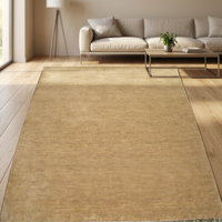 Tapis d'intérieur en laine fait main, imperméable, uni, tissé à la main, Gabbeh, réversible, lavable, adapté aux animaux domestiques, rectangulaire, pour salon