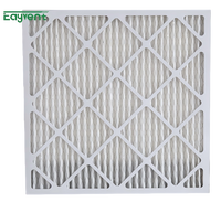Filtre à air plissé jetable en papier, grade d'efficacité G4, pour système de ventilation HVAC (alimentation et retour d'air), blanc