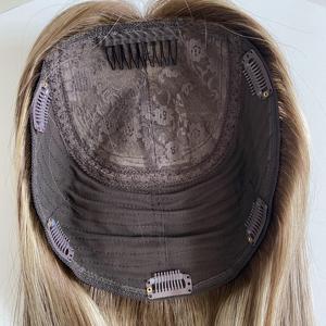 Vente en gros, prêt à expédier, YF-2306 # RH3/12 9x9 Closure en soie, cheveux humains vierges russes européens, Toppers et pièces - Product Image 6