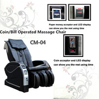 Fauteuil de massage HENGDE CM-04 de luxe en cuir Shiatsu à gravité zéro avec paiement par billets/pièces/cartes pour les corps de grande taille