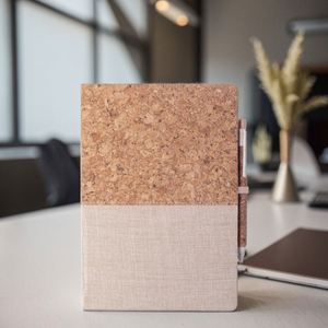 Hot Selling Personalized Logo Eco-Friendly Recycled Cork Cover Business Style <b>4</b>-<b>Color</b> Offset Printed Notebook Promotional Gift - Product Image 5