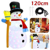 Bonhomme de neige gonflable à LED 1.2M, luminaire décoratif d'extérieur, pour noël, jardin, nuit, ornement de cour, prix d'usine, offre spéciale